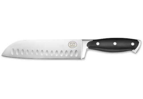 Dash of That™ Santoku Knife - Silver/Black Perspective: front