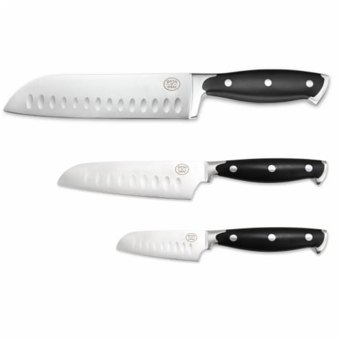 Dash of That Santoku Knife Set - Silver/Black, 3 pc - Smith's Food and Drug