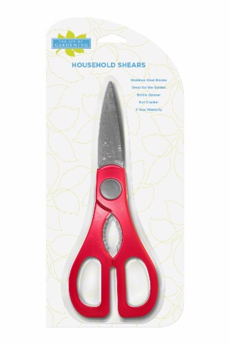 The Joy of Gardening® Stainless Household Shears - Red Perspective: front