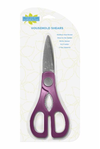 The Joy of Gardening® Stainless Household Shears - Plum Perspective: front