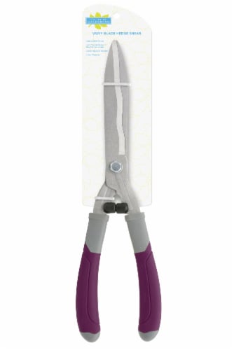 The Joy of Gardening® Wavy Blade Hedge Shear - Plum Caspia Perspective: front