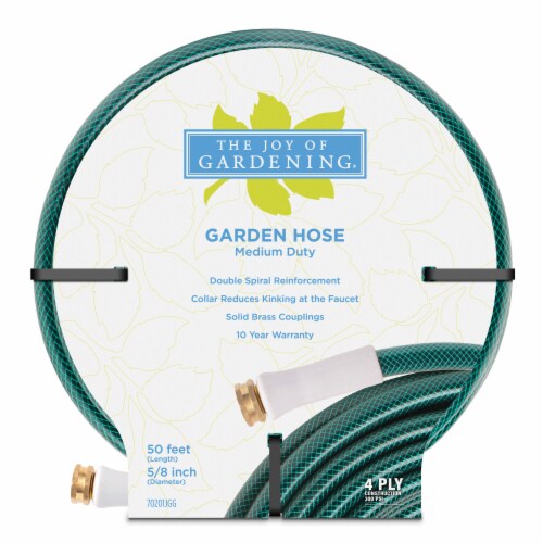 The Joy of Gardening® Green Medium Duty Garden Hose Perspective: front
