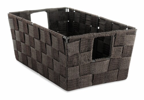 Everyday Living Small Woven Strap Shelf Tote - Espresso Perspective: front