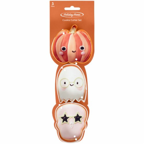 Holiday Home™ Pumpkin Ghost & Skull Cookie Cutter Set Perspective: front