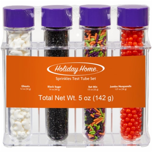 Holiday Home™ Halloween Test Tube Sprinkles Set Perspective: front