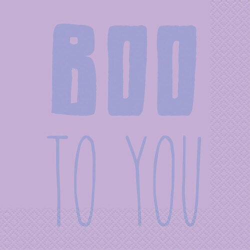 Holiday Home Boo to You Lunch Napkins - Purple Perspective: front