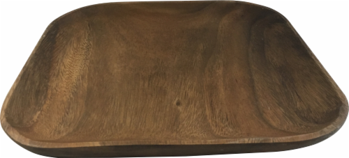Dash of That Acacia Wood Square Serving Platter - Brown Perspective: front