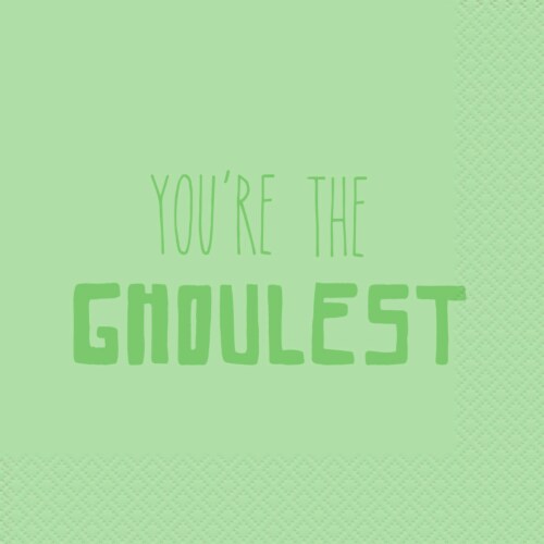 Holiday Home Ghouliest Lunch Napkins - 16 ct - Green Perspective: front