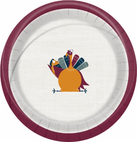 Holiday Home Turkey Dinner Paper Plates - 8 pk Perspective: front