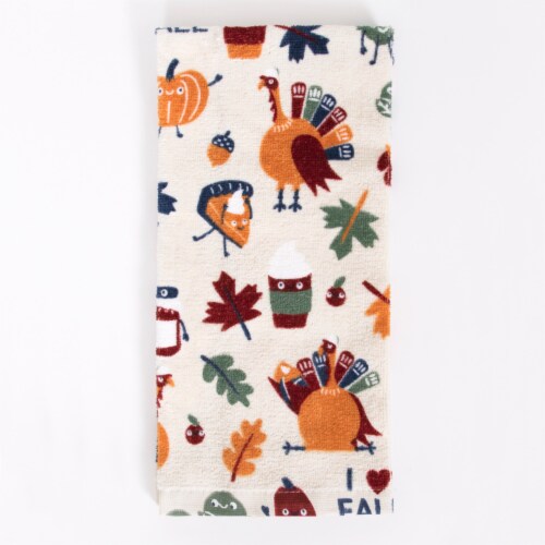 Holiday Home Gobble Gobble Fiber Reactive Towel Perspective: front
