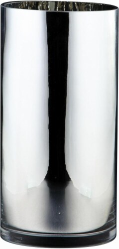 HD Designs Holiday Glass Cylinder Vase - Silver Perspective: front