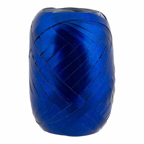 Holiday Home® Glitter Curling Ribbon - Cobalt Blue Perspective: front