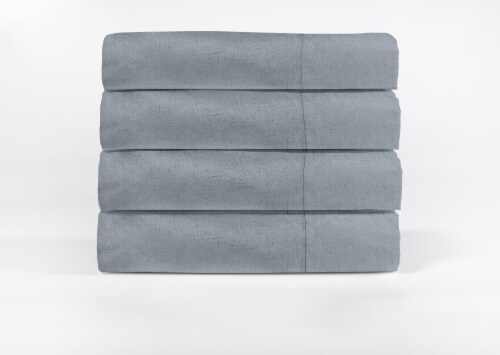 Modavari Home Fashions Linen Sheet Set - 4 Piece - Gray Perspective: front