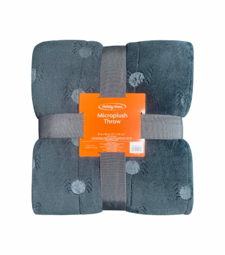 Holiday Home Spiders Halloween Throw Perspective: front