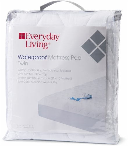 Everyday Living® Waterproof Mattress Pad – White Perspective: front