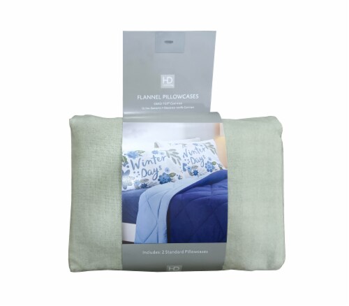 2 PACK HD DESIGNS 100% COTTON FLANNEL PILLOWCASES STANDARD 20 IN X 32 IN HOLIDAY 