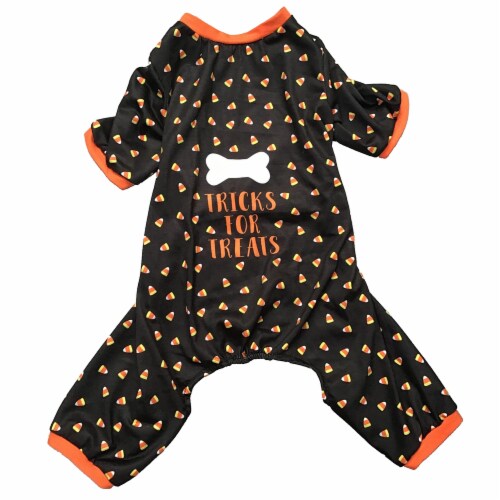 Holiday Home Bone Tricks for Treats Small Pet Pajamas Perspective: front