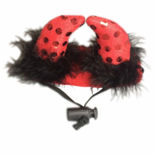 Holiday Home Devil Horns Hat Pet Accessory Perspective: front