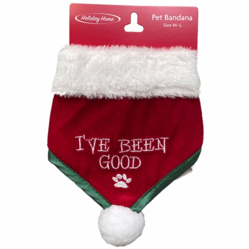 Holiday Home® I've Been Good Pet Bandana Perspective: front