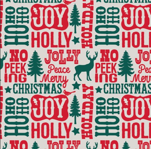 Holiday Home® No Peeking Gift Wrap Perspective: front