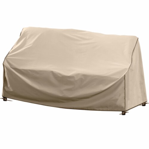HD Designs Outdoors Loveseat Cover - Taupe Perspective: front