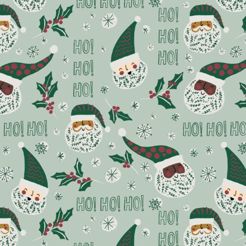 Holiday Home® Ho Ho Ho Holiday Foil Gift Wrap Perspective: front