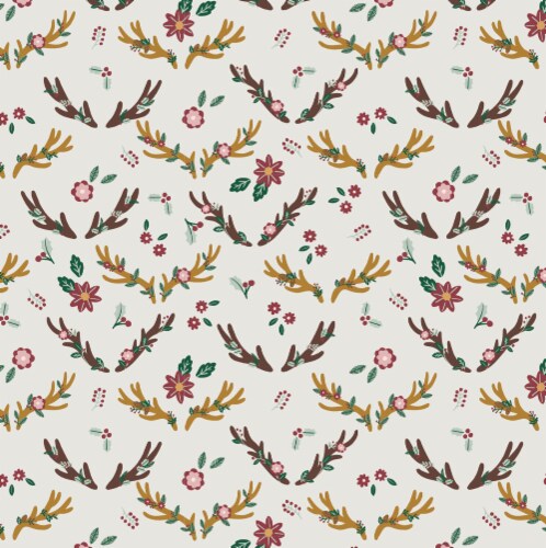 Holiday Home® Antlers Holiday Gift Wrap Perspective: front