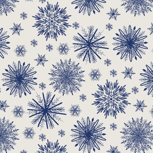 Plus Mark Snowflake Holiday Wrapping Paper Perspective: front