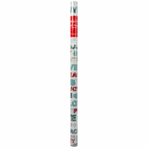 Holiday Home® Frosted Verbiage Gift Wrap Perspective: front