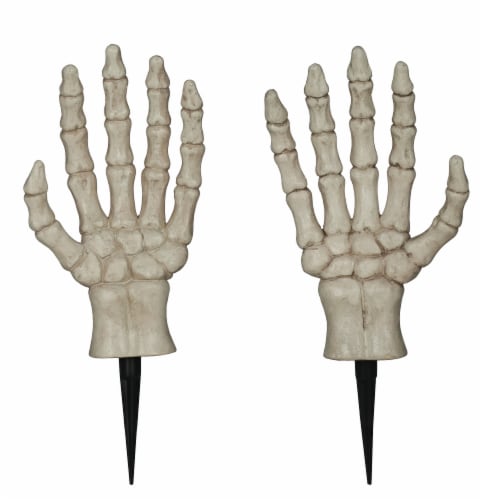 Holiday Home Oversized Skeleton Hands with Stake Perspective: front