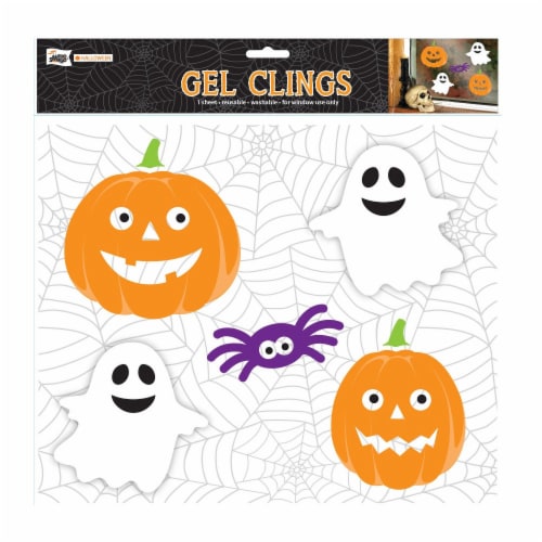Holiday Home® Halloween Pumpkin Gel Cling Perspective: front
