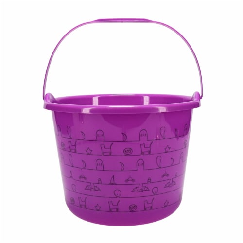 Holiday Home Graveyard Treat Bucket - Purple Perspective: front