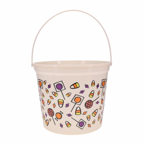 Holiday Home Jumbo Candy Print Treat Bucket Perspective: front