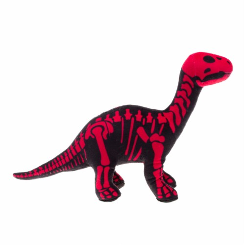 Holiday Home Halloween Skeleton Dino Plush - Red/Black Perspective: front
