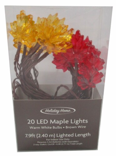 Holiday Home® LED Harvest Maple Lights Perspective: front