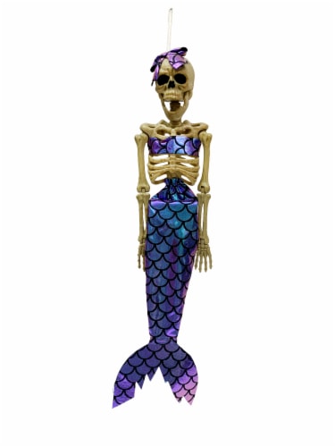 Holiday Home Mermaid Skeleton Decoration Perspective: front