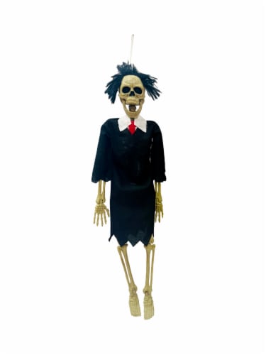 Holiday Home Hanging Judge Skeleton Decoration Perspective: front