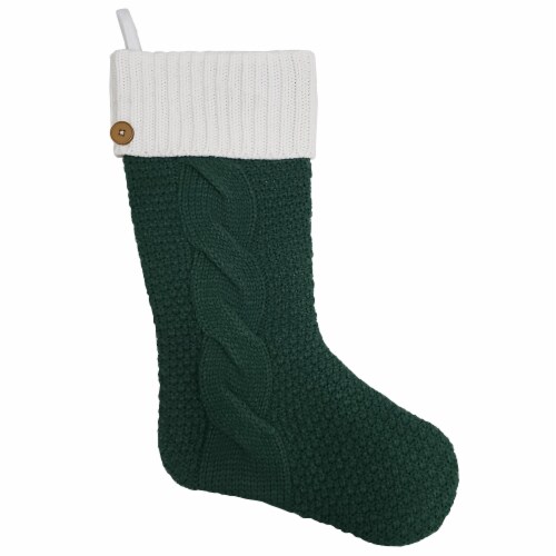 Holiday Home 21 in Green Knit Stocking, 1 ct Fred Meyer