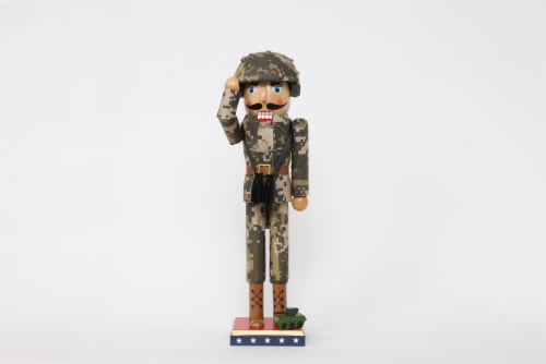 Holiday Home 14 in Christmas Army Nutcracker Perspective: front
