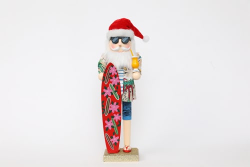 Holiday Home 14in Santa Surf Christmas Nutcracker Perspective: front