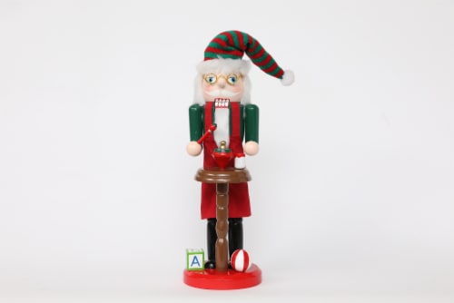 Holiday Home 14in Elf Toy Maker Christmas Nutcracker Perspective: front