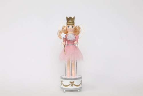 Holiday Home Musical Pink Fairy Christmas Nutcracker Perspective: front