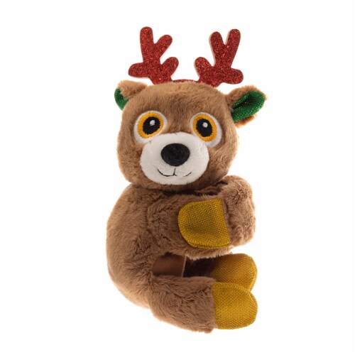 Holiday Home Christmas Deer Plush Toy Wrist Slap Perspective: front