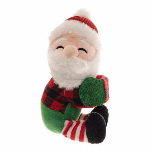Holiday Home Christmas Santa Plush Toy Wrist Slap Perspective: front