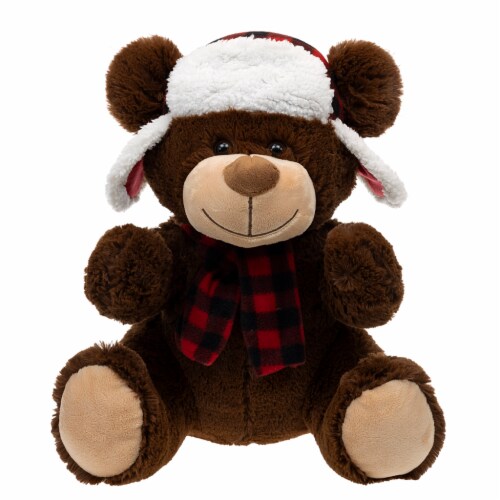 Holiday Home Sitting Bear with Hat Perspective: front