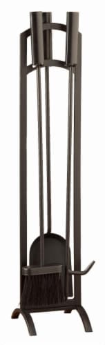 Open Hearth by Panacea 4-Piece Fireplace Toolset - Black Perspective: front