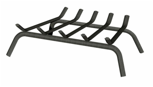 Open Hearth by Panacea Diamond Bar Fireplace Grate - Black Perspective: front