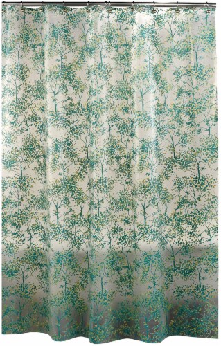 Everyday Living® Fresh Meadows PEVA Shower Curtain - Green Perspective: front
