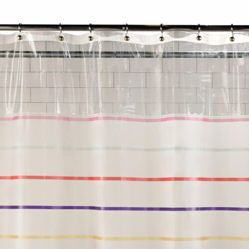 Everyday Living® Peekaboo Stripe PEVA Shower Curtain Perspective: front