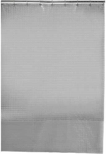 Everyday Living Macro Embossed PEVA Shower Curtain - Smoke Perspective: front
